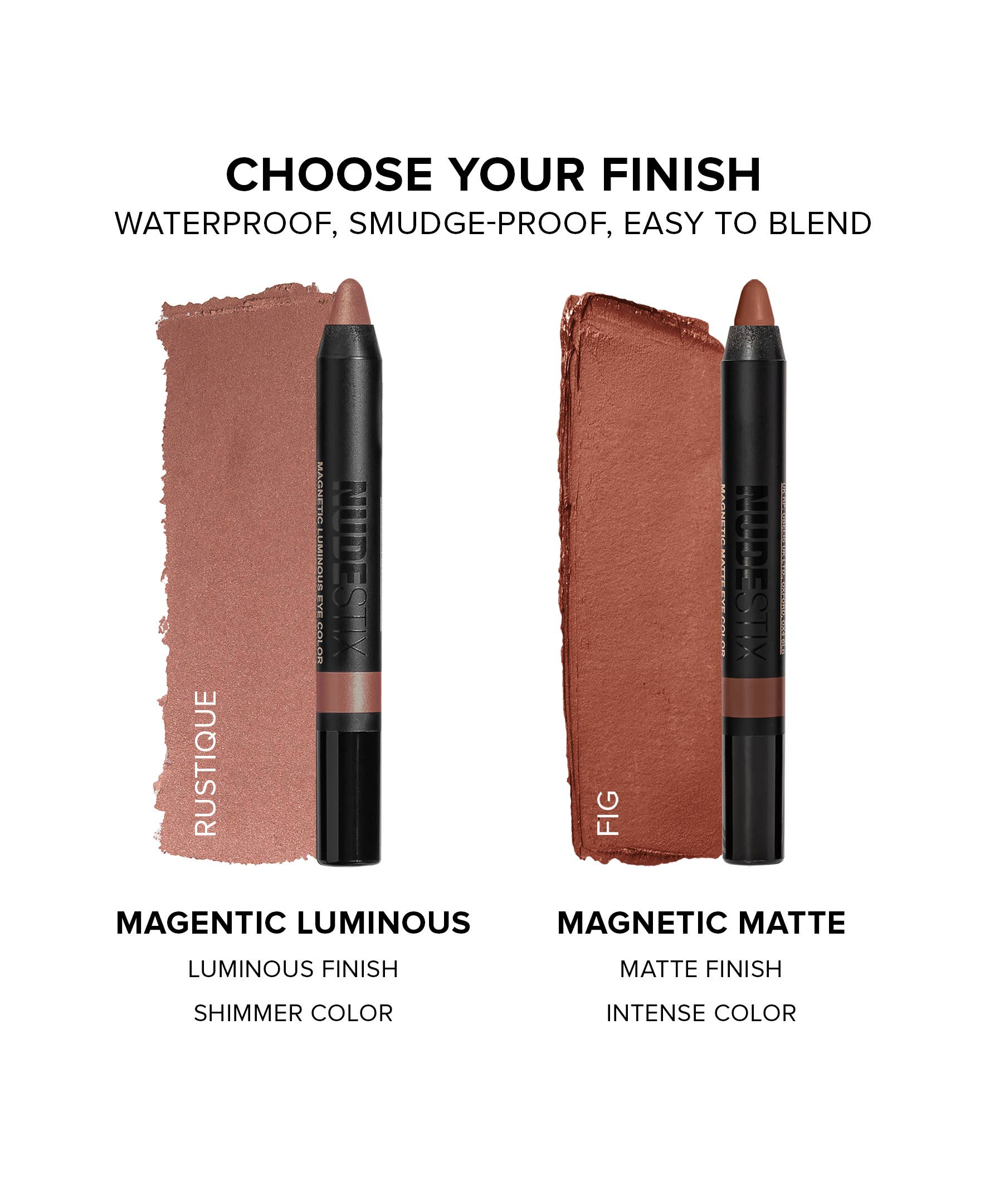 NUDESTIX Magnetic Matte Oogschaduw – Cacao