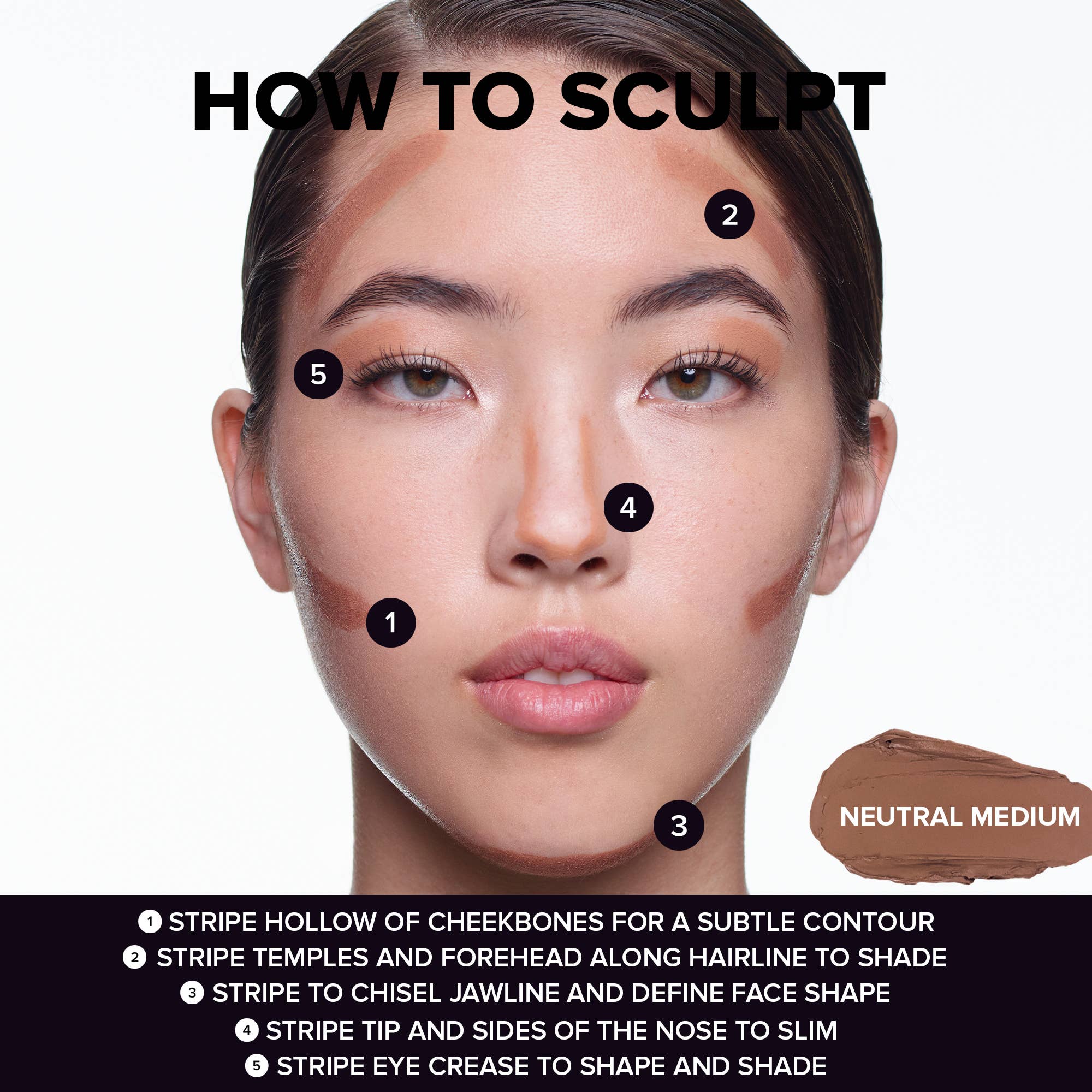 NUDESTIX Getinte Blur Sculpt-stick – Neutraal Medium