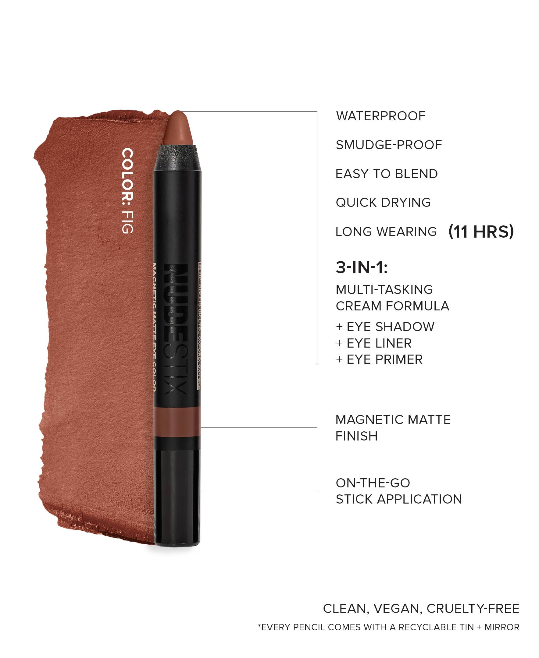 NUDESTIX Magnetic Matte Oogschaduw – Fig