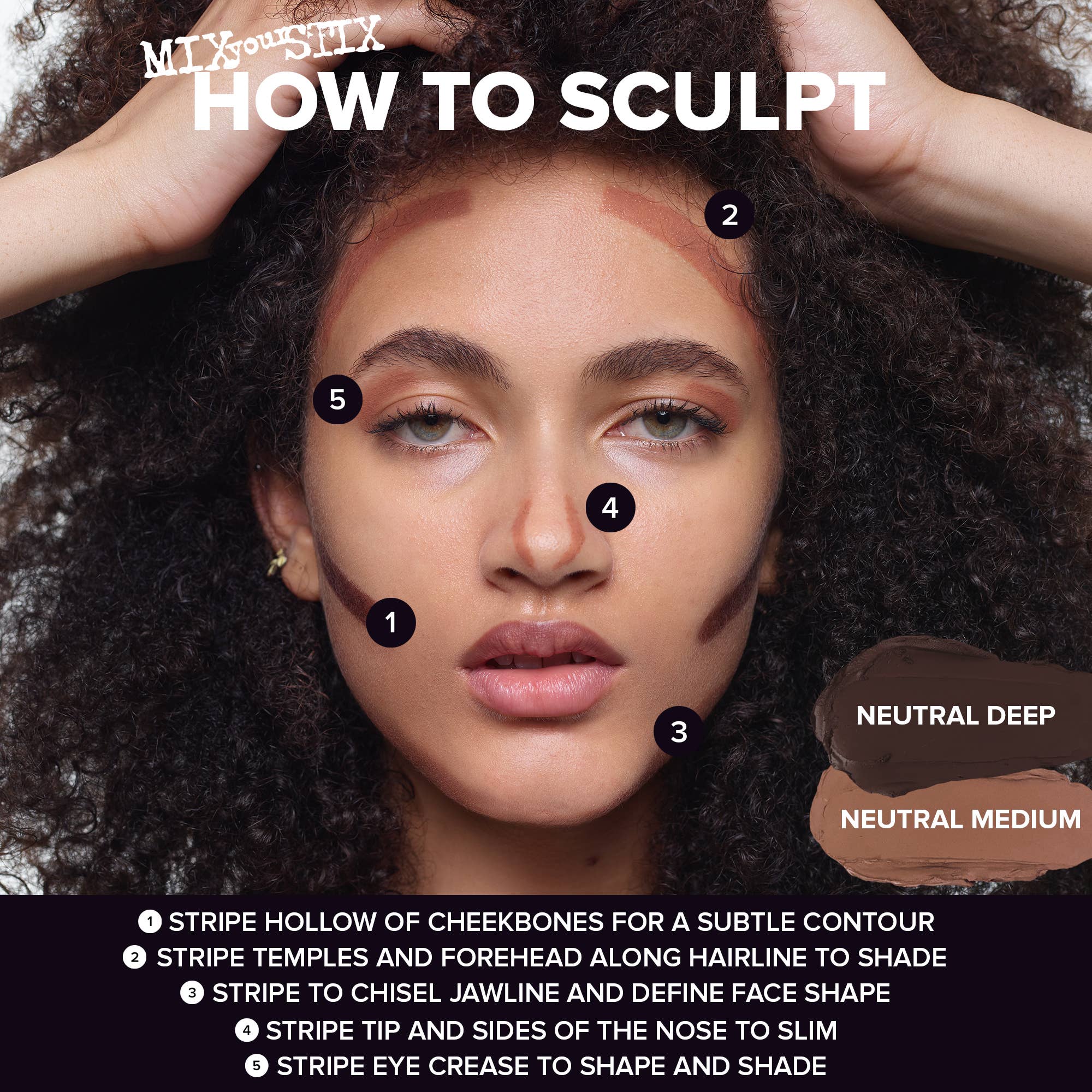NUDESTIX Getinte Blur Sculpt-stick – Neutraal Medium