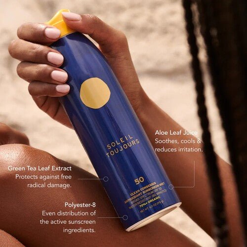 Soleil Toujours - Clean Conscious Body Sunscreen Mist SPF 50 - Skinandcare